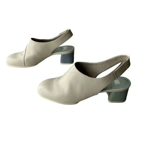 Camper Twins Velcro Slingback Mule Boot Shoe White Size 38 US Size 7.5 - Picture 5 of 14